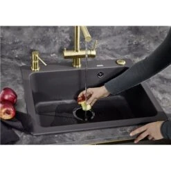 Blanco Distributeur De Savon Lato, 526699 Satin Gold 300 Ml -Aqua Home Magasin distributeur de savon lato 526699 satin gold 300 ml 4