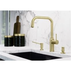 Blanco Distributeur De Savon Livia, 526698 Satin Gold 500 Ml -Aqua Home Magasin distributeur de savon livia 526698 satin gold 500 ml 3