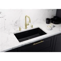 Blanco Distributeur De Savon Livia, 526698 Satin Gold 500 Ml -Aqua Home Magasin distributeur de savon livia 526698 satin gold 500 ml 5