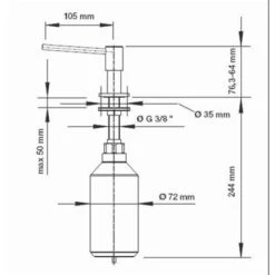 Blanco Distributeur De Savon Piona, 515992 Inox Brossé Aspect Mat 300 Ml -Aqua Home Magasin distributeur de savon piona 515992 inox brosse aspect mat contenance 500 ml 2