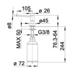 Blanco Distributeur De Savon Piona, 517667 Chromé 300 Ml -Aqua Home Magasin distributeur de savon piona 517667 chrome contenance 500 ml 2