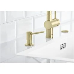 Blanco Distributeur De Savon Torre, 526700 Satin Gold 300 Ml -Aqua Home Magasin distributeur de savon torre 526700 satin gold 300 ml 2