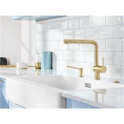 Blanco Distributeur De Savon Torre, 526700 Satin Gold 300 Ml -Aqua Home Magasin distributeur de savon torre 526700 satin gold 300 ml 3