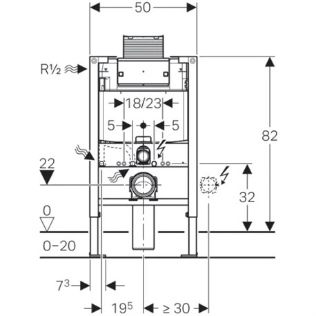 Geberit Bâti-support Duofix WC Suspendu Bâti-support WC Suspendu 82 Cm, Autoportant 4 Geberit Bâti-support Duofix WC Suspendu Bâti-support WC Suspendu 82 Cm, Autoportant – Image 2