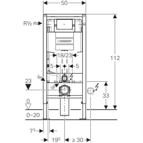 Geberit Bâti-support Duofix WC Suspendu Bâti-support WC Suspendu 112 Cm 4 Geberit Bâti-support Duofix WC Suspendu Bâti-support WC Suspendu 112 Cm – Image 2