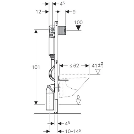 Geberit Bâti-support Duofix WC Suspendu Bâti-support WC Suspendu 112 Cm 5 Geberit Bâti-support Duofix WC Suspendu Bâti-support WC Suspendu 112 Cm – Image 3