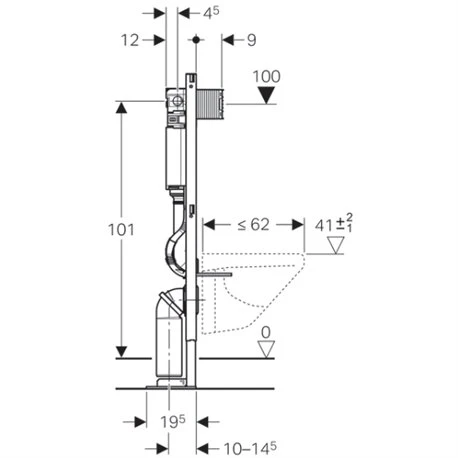 Geberit Bâti-support Duofix WC Suspendu Bâti-support WC Suspendu 112 Cm, Autoportant 5 Geberit Bâti-support Duofix WC Suspendu Bâti-support WC Suspendu 112 Cm, Autoportant – Image 3