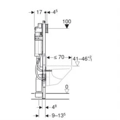 Geberit Bâti-support Duofix WC Suspendu Bâti-support WC Suspendu 112 Cm Adapté PMR, Pour Barres De Relevage -Aqua Home Magasin duofix sigma 12 cm up320 accessibilite en applique 111375005 bati support accessible 4