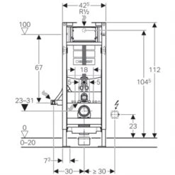 Geberit Bâti-support Duofix WC Suspendu Bâti-support WC Suspendu 112 Cm Adapté PMR, Hauteur Réglable -Aqua Home Magasin duofix sigma up320 hauteur reglable 111396005 bati support avec hauteur reglable 4