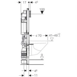 Geberit Bâti-support Duofix WC Suspendu Bâti-support WC Suspendu 112 Cm Adapté PMR, Hauteur Réglable -Aqua Home Magasin duofix sigma up320 hauteur reglable 111396005 bati support avec hauteur reglable 5