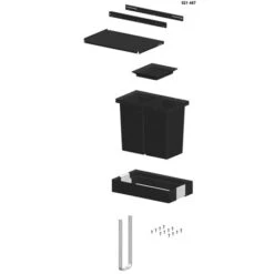 Blanco Poubelle Sous évier Flexon II 30/2, 2 Bacs 8+8 Litres -Aqua Home Magasin flexon ii 30 2 521467 noir 3