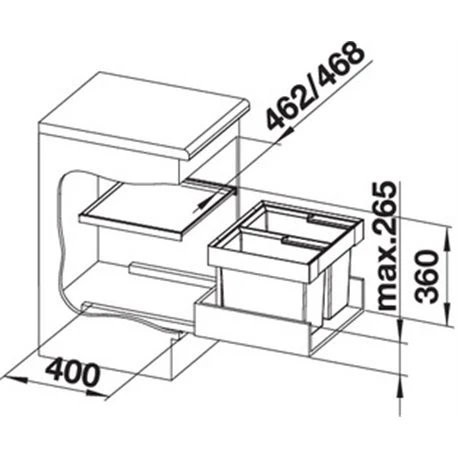 Blanco Poubelle Sous évier Flexon II 50/2, 2 Bacs 19+19 Litres 5 Blanco Poubelle Sous évier Flexon II 50/2, 2 Bacs 19+19 Litres – Image 3
