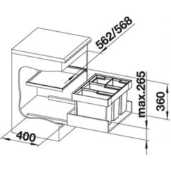 Blanco Poubelle Sous évier Flexon II 60/4, 4 Bacs 15+15+6+6 Litres 8 Blanco Poubelle Sous évier Flexon II 60/4, 4 Bacs 15+15+6+6 Litres -Aqua Home Magasin flexon ii 60 4 521474 noir 2