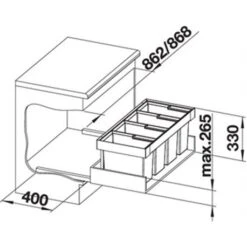 Blanco Poubelle Sous évier Flexon II Low 90/4, 4 Bacs 19+19+19+16 Litres 8 Blanco Poubelle Sous évier Flexon II Low 90/4, 4 Bacs 19+19+19+16 Litres -Aqua Home Magasin flexon ii 90 4 521475 noir 2