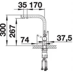 Blanco Mitigeur Cuisine Fontas II 523129 PVD -Aqua Home Magasin fontas ii 523129 pvd ultraresist 2