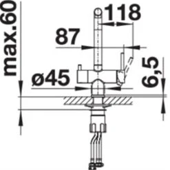 Blanco Mitigeur Cuisine Fontas II 523130 Anthracite -Aqua Home Magasin fontas ii silgranit 523130 anthracite silgranit 3