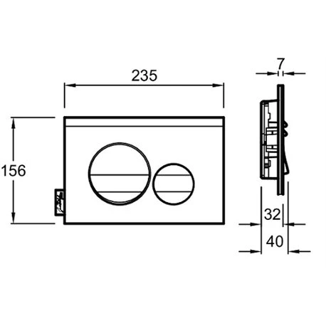 JACOB DELAFON Plaque De Commande Hors Collection 235x156 Mm Blanc Mat/Chromé Brillant 4 JACOB DELAFON Plaque De Commande Hors Collection 235x156 Mm Blanc Mat/Chromé Brillant – Image 2