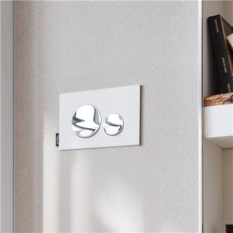 JACOB DELAFON Plaque De Commande Hors Collection 235x156 Mm Blanc Mat/Chromé Brillant 5 JACOB DELAFON Plaque De Commande Hors Collection 235x156 Mm Blanc Mat/Chromé Brillant – Image 3