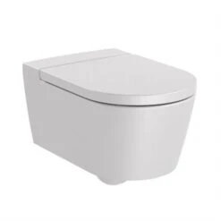 Roca WC Suspendu Inspira Round Perle 37x56x44 Cm, Avec Abattant Frein De Chute