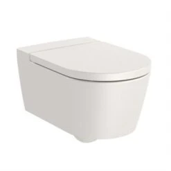 Roca WC Suspendu Inspira Round Beige 37x56x44 Cm, Avec Abattant Frein De Chute