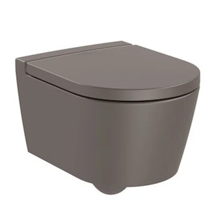 Roca WC Suspendu Inspira Round Café 37x48x40 Cm, Avec Abattant Frein De Chute 3 Roca WC Suspendu Inspira Round Café 37x48x40 Cm, Avec Abattant Frein De Chute