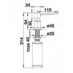 Blanco Distributeur De Savon Lato, 525808 Chromé 300 Ml -Aqua Home Magasin lato 525808 chrome 2