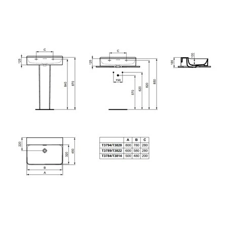 Ideal Standard Lavabo Conca 80x45 Cm Avec Trop-plein, Sans Trou De Robinetterie 7 Ideal Standard Lavabo Conca 80x45 Cm Avec Trop-plein, Sans Trou De Robinetterie – Image 5
