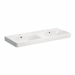 Geberit Lavabo Smyle Square 120 Cm 2 Trous Percés Robinetterie