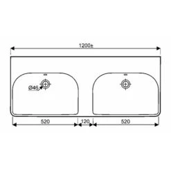 Geberit Lavabo Smyle Square 120 Cm Sans Trou Robinetterie -Aqua Home Magasin lavabo jam 2 vasques 120 cm allia murale 2 cuves ref 00135610000 5