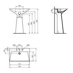 Ideal Standard Lavabo Monobloc Tipo-Z 3 Trous Noir Mat 13 Ideal Standard Lavabo Monobloc Tipo-Z 3 Trous Noir Mat -Aqua Home Magasin lavabo monobloc 3 trous de robinetterie noir mat tipo z 5
