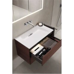 Geberit Lavabo ONE 90 Cm, Sans Trop-plein Cache Blanc Brillant 11 Geberit Lavabo ONE 90 Cm, Sans Trop-plein Cache Blanc Brillant -Aqua Home Magasin lavabo one 500390013 90 cm sans trop plein cache blanc brillant 4