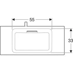 Geberit Lavabo ONE 90 Cm, Trop-plein Dissimulé Cache Chromé Brossé -Aqua Home Magasin lavabo one 500395012 90 cm trop plein dissimule cache chrome brosse 2