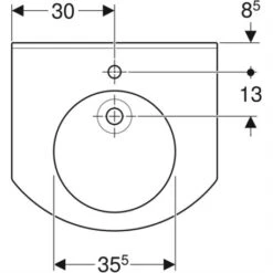 Geberit Lavabo Publica 60 Cm Adapté PMR 8 Geberit Lavabo Publica 60 Cm Adapté PMR -Aqua Home Magasin lavabo publica 500668011 60 cm 2