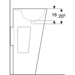 Geberit Lavabo Publica Accès Au Siphon à Droite -Aqua Home Magasin lavabo publica 500948001 acces au siphon a droite 2