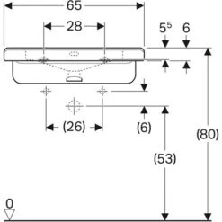 Geberit Lavabo Renova Comfort Square 65 Cm 1 Trou Percé, Avec Trop-plein 8 Geberit Lavabo Renova Comfort Square 65 Cm 1 Trou Percé, Avec Trop-plein -Aqua Home Magasin lavabo renova comfort square 128665000 65 cm 1 trou perce avec trop plein 2