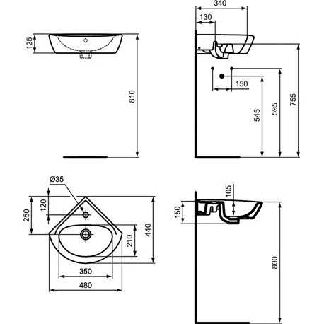 Lave-mains Ulysse 34x34x44 Cm Simple 4 Lave-mains Ulysse 34x34x44 Cm Simple – Image 2