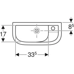 Geberit Lave-mains Linéa 50 Cm Avec Trop-plein -Aqua Home Magasin lave mains linea 50 cm avec trop plein 2
