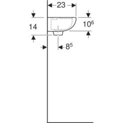 Geberit Lave-mains Linéa 50 Cm Avec Trop-plein -Aqua Home Magasin lave mains linea 50 cm avec trop plein 3