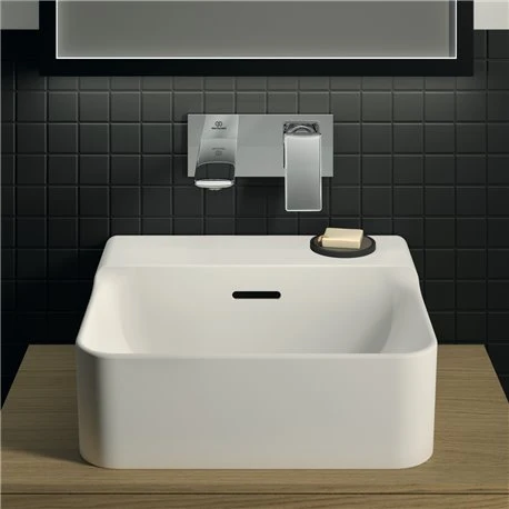 Ideal Standard Lave-mains Rectifié Conca 40x35 Cm Avec Trop-plein Et Sans Trou De Robinetterie Blanc Brillant 8 Ideal Standard Lave-mains Rectifié Conca 40x35 Cm Avec Trop-plein Et Sans Trou De Robinetterie Blanc Brillant – Image 6