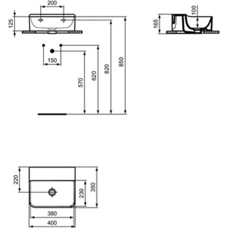 Ideal Standard Lave-mains Rectifié Conca Sans Trop-plein Et Sans Trou De Robinetterie Blanc Brillant 3 Ideal Standard Lave-mains Rectifié Conca Sans Trop-plein Et Sans Trou De Robinetterie Blanc Brillant