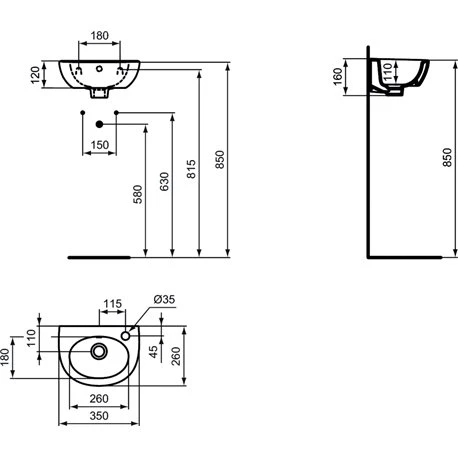 Lave-mains Ulysse 35x26 Cm Simple 4 Lave-mains Ulysse 35x26 Cm Simple – Image 2