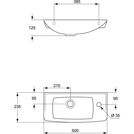 Lave-mains Ulysse 50x23,5 Cm Non Percé 4 Lave-mains Ulysse 50x23,5 Cm Non Percé – Image 2
