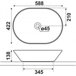 Liao 4037N Ovale 588x422x138 Mm Blanc -Aqua Home Magasin liao svp154 006 ovale 588x422x138 mm blanc 1