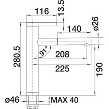 Blanco Mitigeur Cuisine Linee-S 518804 Gris Rocher 4 Blanco Mitigeur Cuisine Linee-S 518804 Gris Rocher – Image 2