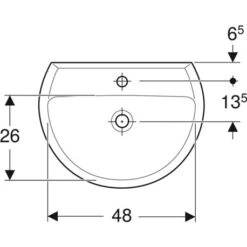 Geberit Lavabo Bastia 55 Cm Avec Trop Plein -Aqua Home Magasin lovely de 50 cm allia cuve a gauche longueur de 50 cm ref 00144900000 3