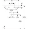 Geberit Lavabo Bastia 55 Cm Sans Trop Plein -Aqua Home Magasin lovely de 50 cm allia murale cuve a droite ref 00144710000