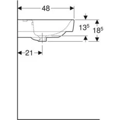 Geberit Lavabo Renova Plan 90 Cm 1 Trou Robinetterie Et 1 Trop-plein -Aqua Home Magasin lovely de 90 cm allia cuve a droite longueur de 90 cm ref 00146700000 1