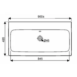 Geberit Lavabo ICon 90 Cm Sans Trou Robinetterie -Aqua Home Magasin lovely de 90 cm allia murale 90 x 485 x 165 cm ref 00146610000 2