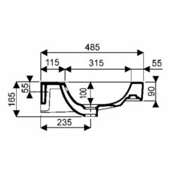 Geberit Lavabo ICon 90 Cm Sans Trou Robinetterie -Aqua Home Magasin lovely de 90 cm allia murale 90 x 485 x 165 cm ref 00146610000 3