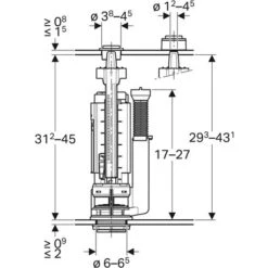 Geberit Mecanisme WC Complet Type 290-380 Double Touche Alimentation Latérale 7 Geberit Mecanisme WC Complet Type 290-380 Double Touche Alimentation Latérale -Aqua Home Magasin mecanisme de chasse geberit 283307212 2